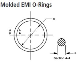 Electromagnetic shielding: EMC 8563-0073-80 O-Ring 1.8x14mm - Laird: EMC 8563-0073-80 Electromagnetic shielding EMC elastomer O-Ring Laird C14mm,B 1.8mm Laird 8563-0073